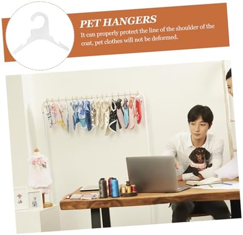 Yardwe 10Pcs Pet Clothes Hanger Durable Pet Coat Rack for Dogs Cats for Home Pet Shop Use Lightweight Portable Design for Indoor Outdoor Storage