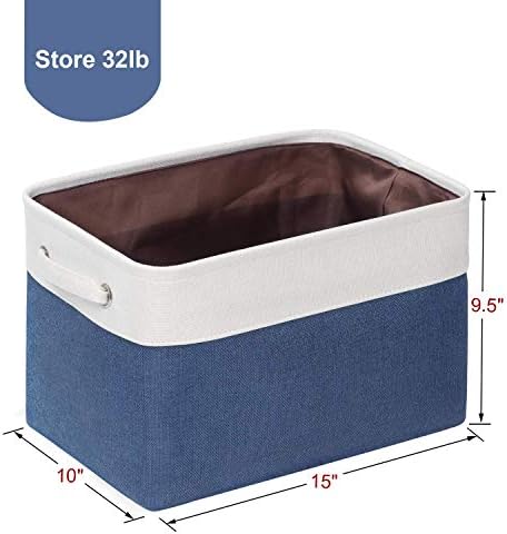 Fabric Storage Bins for Shelves, Rectangle Storage Basket, 3 Pack