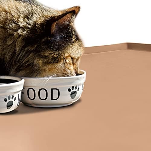 Silicone Dog Food Mat Waterproof Pet Feeding Tray for Small Medium Dogs