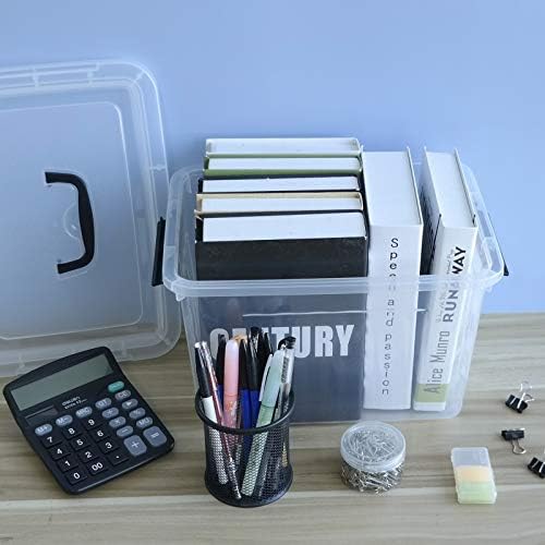 Farmoon 12 Quart Clear Storage Bin, Plastic Stackable Box with Lid, 1 Pack
