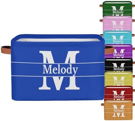 Personalized Storage Basket with Name Toys Navy Blue Storage Bin