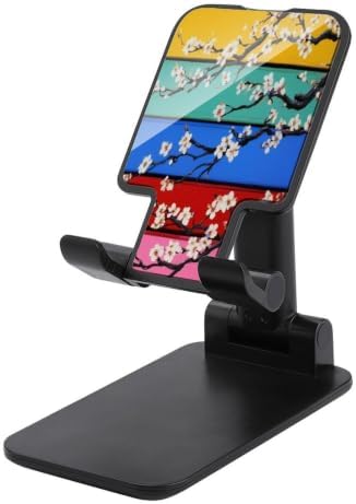 Portable Beautiful Cherry Flower Branch Blossom Art Travel Cell Phone Stand | Phone Holder, with Non Slip Base, Angle Adjustable, Comfortable Hands, Free Viewing