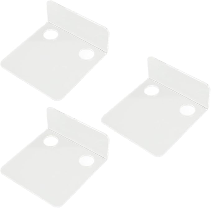 lyrlody 3 PCS Small Security Cameras Wall Shelf, Acrylic Floating Shelf with 6 Cable Clips 10 Tapes, No Drill Adhesive for Bedroom Living Room Office (Transparent)
