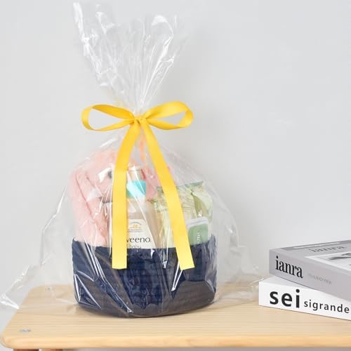 ABenkle 2 Pack Small Baskets, Cotton Rope Woven Basket, Cute Mini Tiny Storage Baskets, Decorative Boho Basket for Nursery Living Room Bedroom Shelf, Empty Gift Basket