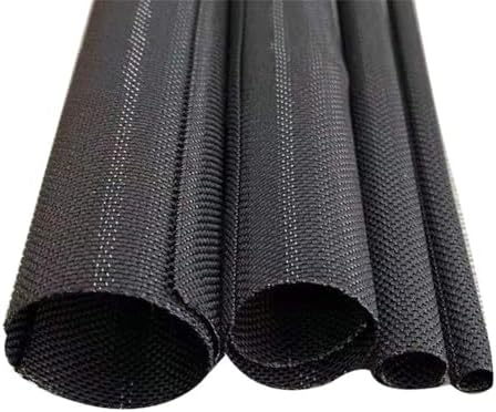 10ft Braided Cable Sleeve - 3/4" Split Wire Loom Cord Protector for Desk PC TV Computer USB Charger Cables - Flexible Cable Management, Dust Proof, Pet Proof (Black)