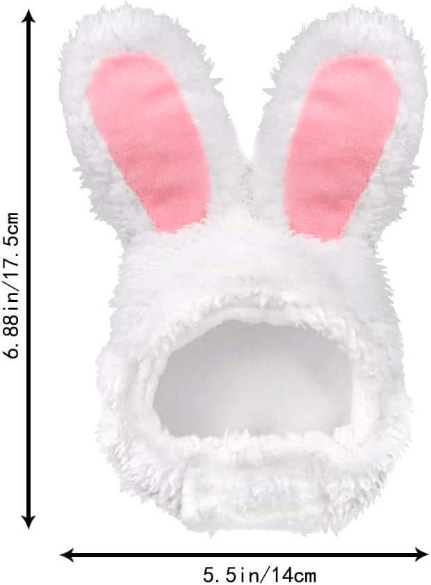 YUJUN Cat Easter Cute Costume Pet Bunny Rabbit Hat with Ears for Cats Small Dogs Puppy Easter Party Costume Accessory Headwear