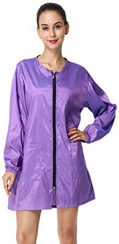 Polyester Professional Salon Smock Hair Stylist Jacket | Water-resistant Haircut Cape, Pet Grooming Workwear, Barber Apron