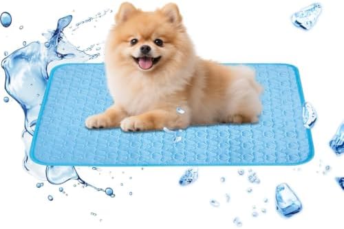 Portable Pet Cooling, Mat Anti-Slip Sleeping, Rug Dog Innovative, Versatile | Patio Summer Washable, Cat Cooling Mat, for Kennel Crate, Sofa Home Puppy, Travel Bedding Small, Medium Dog Kitten, Floor