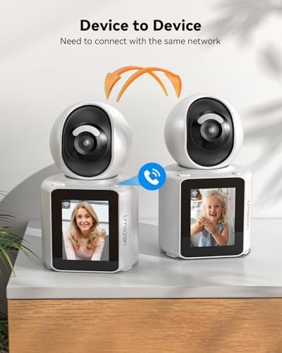 TMEZON 2pk Two Way Audio Video Pet Dog Camera with Speaker Video Calling Devices for Grandparents Wireless Security Camera Indoor Monitor 1080P with Phone app Motion Detection