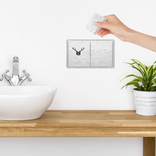PartyKindom Wall Makeup Organizer Cotton Pad Holder with Lid Durable Pet Storage Box for Vanity Bathroom Simple Design for Easy Access to Cotton and