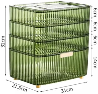 DOUKI PET Desktop WiFi Router Storage Box Wall Hanging Cord Organizer Box and Cover Four Layers Shelf Bracket for TV Components
