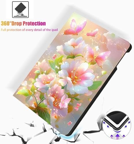 for Microsoft Surface Pro 11/10/9-13" 2024/2022 Tablet Case,Auto Wake/Sleep,Adjustable Stand Protective Cover - Pink Flower Butterfly