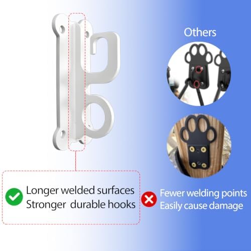 ESPETS Dog White Tie Out Wall Hook Anchor, Secure Dog Leash Holder