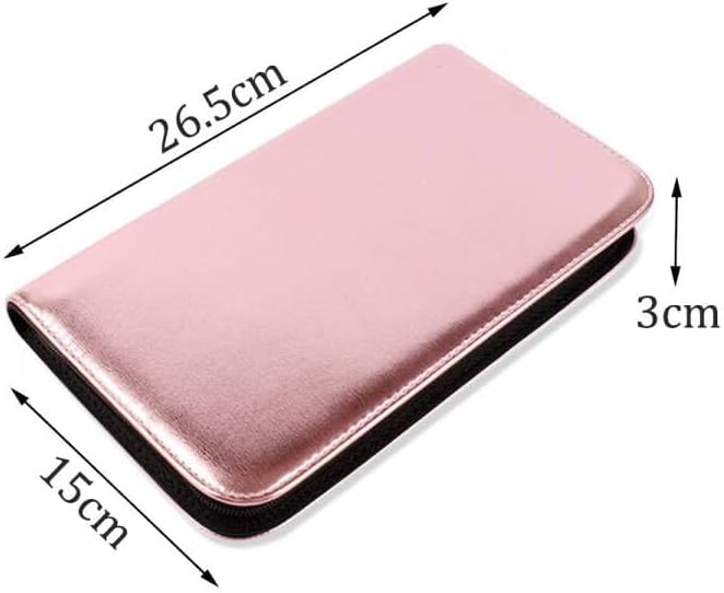 Scissor Pouch Bag Salon Scissors Storage Case Holder for Hairdressers, Barber Pouch Cases Comb Scissor Holder Holster Bag for Salon Hair Stylist and Pet, PU Leather (V-009-SC-Pink)