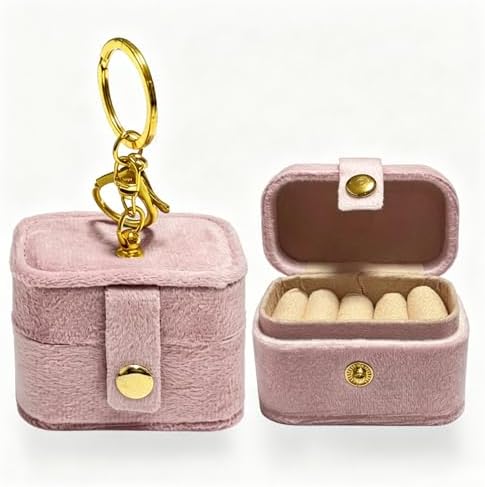 Velvet Dog Collar Ring Bearer Box with Clip (Pink)
