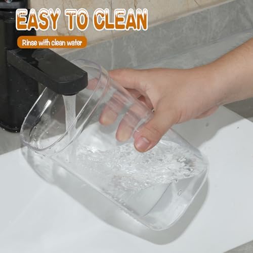 2 Pack Bath Salt Jar with Pop-Up Airtight Lid and Scoop, 1.8L Plastic Airtight Storage Canister Bathtub Accessories for Bathroom Salt, Flour, Candy, Tea