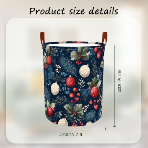 Laundry Basket 15.7x19.7 in Christmas Ornament Hamper for Bedroom