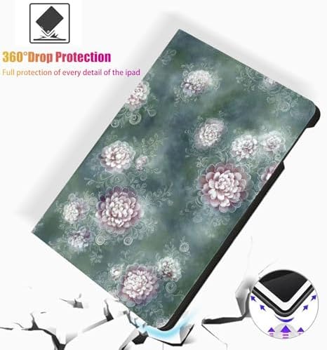for Microsoft Surface Pro 8-13" 2021 Tablet Case,Auto Wake/Sleep,Adjustable Stand Protective Cover - Vintage Peony Pattern