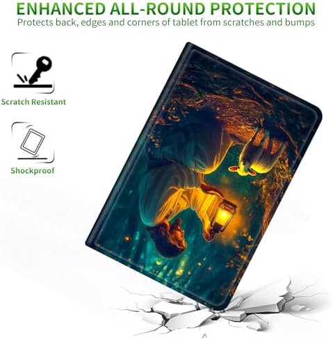 for Samsung Galaxy Tab S6 10.5" 2019 SM-T860/T865/T867 Case | Slim Leather Smart Cover with Multi-Angle Anti-Slip Stand [Auto Wake/Sleep] Shell for Women Men, Man Sheep Forest
