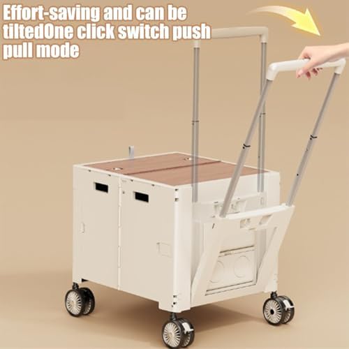 Pet Transport Vehicle, Lightweight, Multi-Functional and Practical Vehicle, Suitable for Shopping, Camping and Storage.(White,63 * 9 * 48)