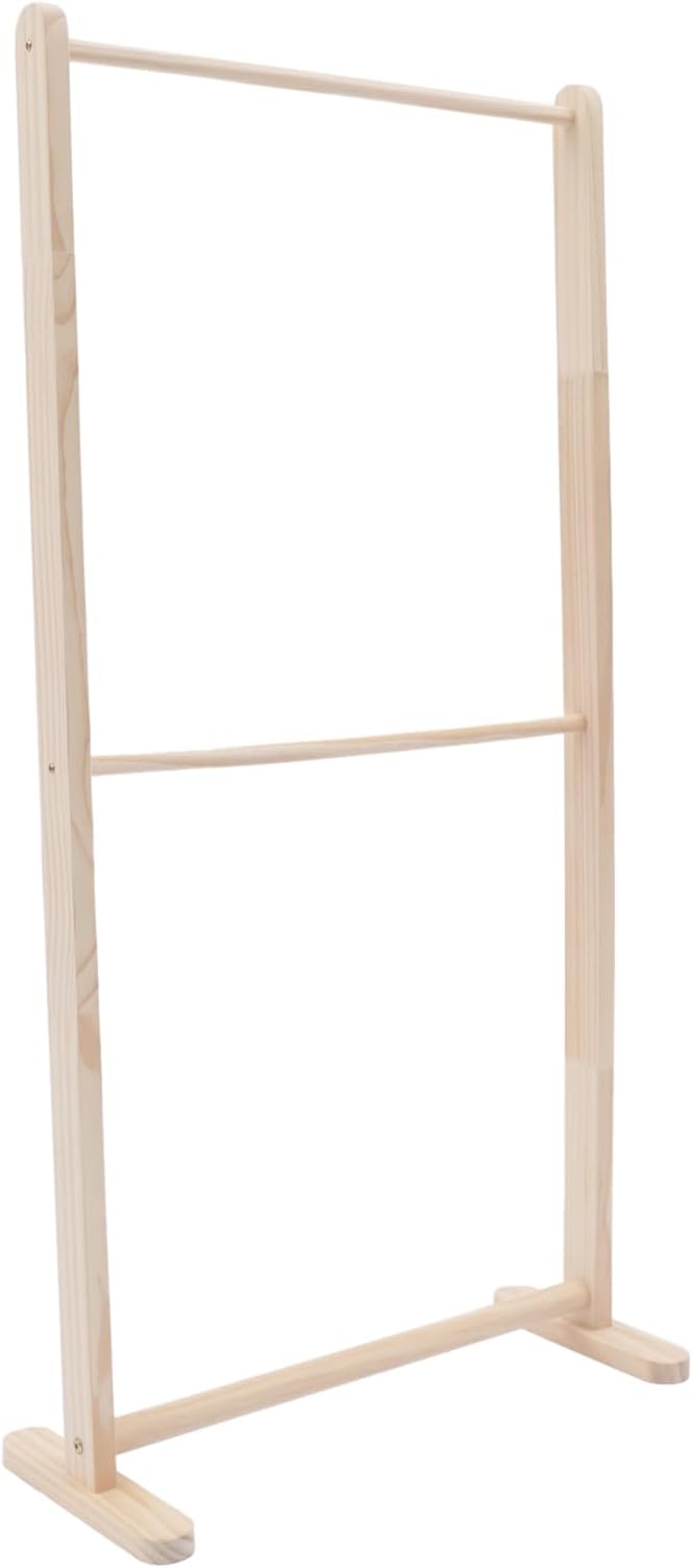2 Tier Children Pets' Clothes Rack, Kids Clothing Rack, Small Clothes Rack Kids Dress Up Storage, Wooden Garment Display Hanging Rack, Pet Cloth Organizer