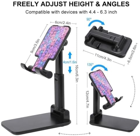 Compact Cute Hippos Desktop Cell Phone Holder | Phone Cradle Stand, Adjustable, Desktop Cell Phone Holder, Smartphone Mount, Travel, Home Work, Video Chat