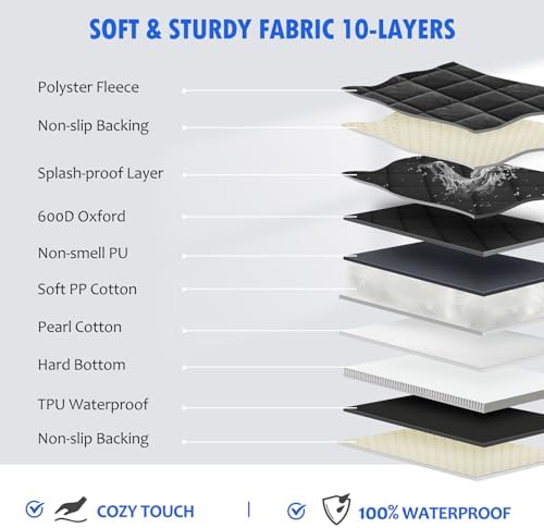 Hard Bottom Dog Car Seat Cover for Back Seat, with 2 Blankets