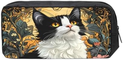 Cat Large Pencil Case, Durable Pen Bag Zipper Organizer Pouch for Office Travel for Women Men