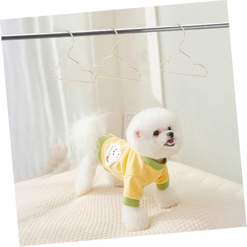 10Pcs Mini Metal Dog and Cat Clothes Hangers Portable PET Hangers for Dog Apparel Elegant Gold PET Clothing Rack Space Saving Design