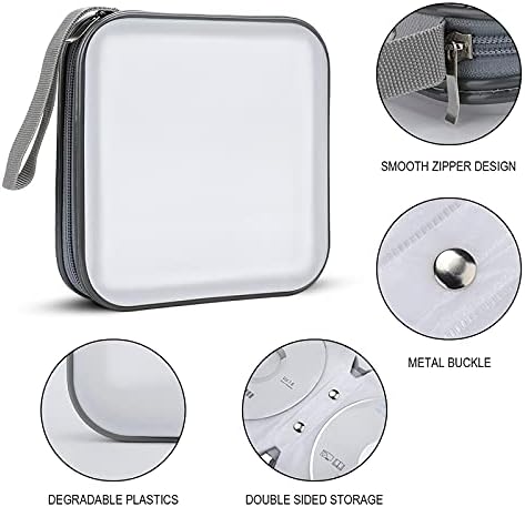 DVD Storage Binder for 40 Discs German Shepherd Dog, Hard Shell Protective Wallet with Handle, Portable CD Organizer for Car Travel