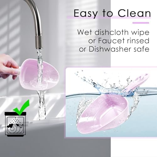 Melamine Pet Food Measuring Scoop, 1 Cup 1/2 Cup 1/4 Cup with Clear Measurement Lines for Dog, Cat, Bird, and Rabbit, Durable, Ergonomic Handle, Dishwasher safe-Purple