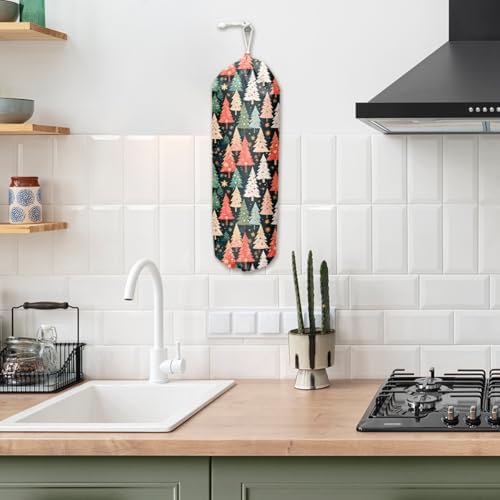 Christmas Tree Grocery Bag Holder and Dispenser Christmas Plastic Bags | Organizer Garbage Shopping Trash Bags Storage for Kitchen Home Housewarming Gifts for Women Friends