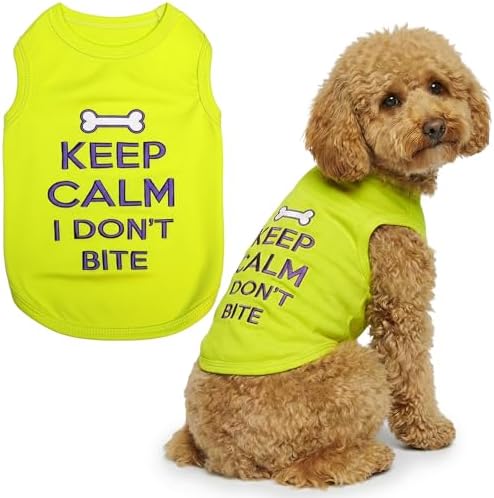 Parisian Pet Dog Shirt – 100% Cotton Shirts for Large Dogs – Sleeveless Puppy Vest – Lightweight and Breathable Pet Apparel – Pullover Summer Dog Clothes - Stretchy Funny T Shirts for Dogs
