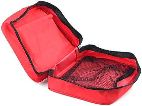 First Aid Bag First Aid Kit Empty Medical Storage Bag Red Trauma Bag for Emergency First Aid Kits Car Workshop Cycling Outdoors (Red 1PC)