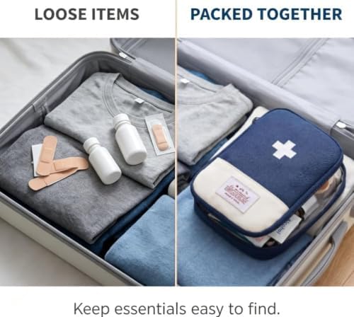 4 Pcs Empty Travel Portable Mini First Aid Pouch, Outdoor First Aid Medical Rescue Bag Multi-Function Emergency Medicine Storage Organizer Bag Household Supplies (Small)