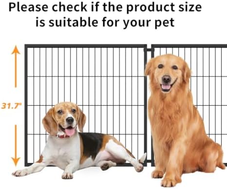 63.7" Large Dog Crate with Top, Heavy Duty Metal Indoor Dog Cage Furniture for Medium Dogs, Extra Large Pet Kennel Playpen with Flexible Door Placement, Black