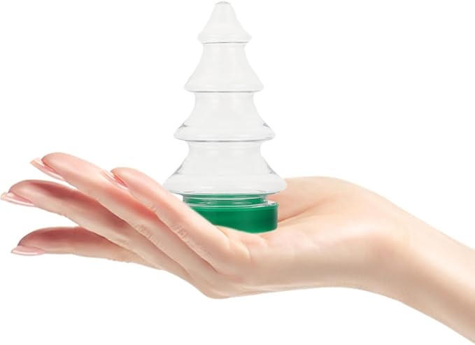 6pcs Christmas Tree Candy Jar Set, Pet Plastic Candy Storage Bottles with Lightweight Xmas Tree Shape, for Christmas Holiday Party Favors and Wedding Decorations