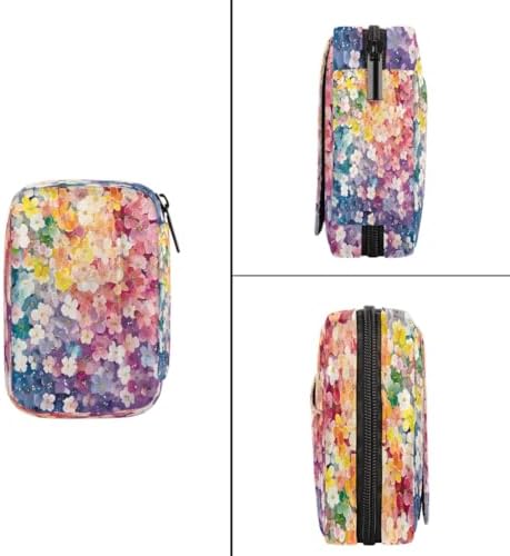 Pill Organizer Box Plum Blossoms Flowers Spring 7-Day Weekly Medicine Pill Case Travel Pill Container Portable Pill Holder Storage Purse Bag Small Compact Size for Vitamin Supplement Birth Control