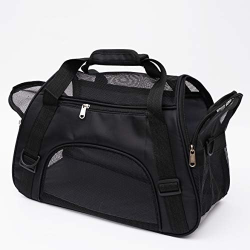 MuchL Pet Carrier Soft-Sided Carriers for Cat Carriers Dog Carrier for Small Medium Cats Dogs Puppies Pet Carrier Airline Approved Cat Dog Pet Travel Carrier (Small, Black)