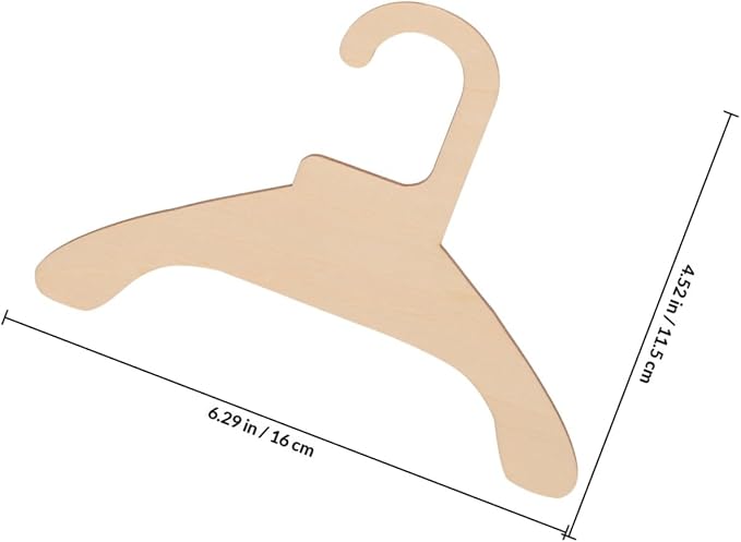 STOBAZA 10Pcs Wooden Pet Clothes Hangers Small Dog and Cat Clothing Hanger Solid Wood Sturdy Closet Organizer for Puppy Apparel Storage