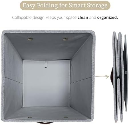 DECOMOMO Storage Bins, Cube Storage Bin with Labels