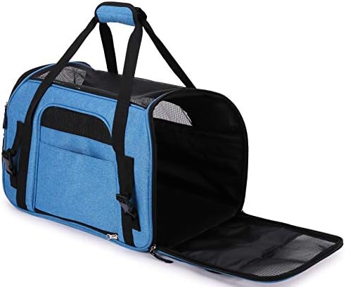 EliteField Soft-Sided Pet Carrier for Cats & Small Dogs (3-Year Warranty) | Airline Approved, Removable Bed & Cover, Built-In Leash, Luggage Sleeve, Seat Belt Loop, Waterproof, Durable, Foldable