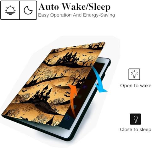 for Microsoft Surface Pro 8-13" 2021 Tablet Case,Auto Wake/Sleep,Adjustable Stand Protective Cover - Halloween Castle Bat