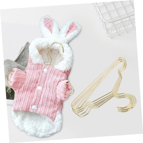 POPETPOP 10 Pcs Mini Dog Costume Hangers Nonslip Metal Clothes Hangers for Pet Apparel Stylish Closet Organizer for Dogs Compact Design Prevents Deformation