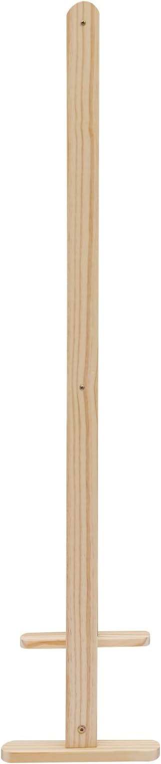 YIYIBYUS 2-Tier Solid Wood Pet Clothing Display Stand, 43.3" Height Dog Garment Rack for Small Pets, 11 lbs Load Capacity Adjustable Rod for Towels, Boutique Store & Home Storage Organizer