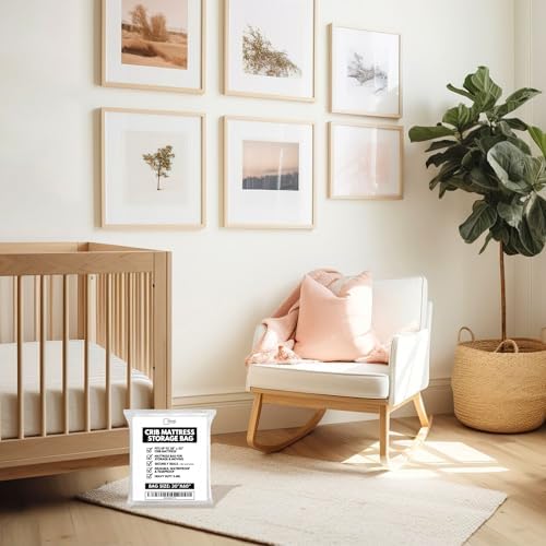 Storage Theory Crib Mattress Storage Bag 36” x 60” – Waterproof and Tear-Resistant Toddler Mattress Storage Bag for Moving & More – Reusable Plastic Cover for Mattress – 1 Pack