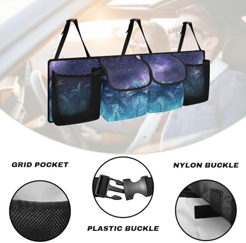 Coconut Tree Hanging Car Trunk Organizer Car Back Seat Storage Bag Auto Cargo Bag Collapsible Auto Interior Accessories for Sedans SUV Jeep Trucks MPV Van