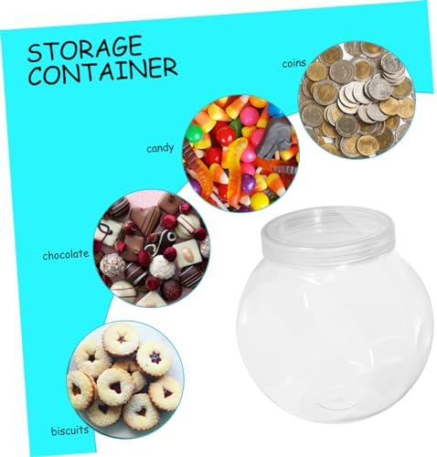 SOLUSTRE 3pcs Clear Candy Jar Transparent Snack Holder for Cookies Fruits Treats Reusable Jars with Lids for Holiday Decoration present Storage