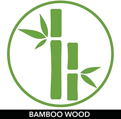 mDesign Bamboo Wood Compact Food Storage Organizer Bin Box - 4 Divided Sections - Holder for Seasoning Packets, Pouches, Soups, Spices, Snacks - Natural
