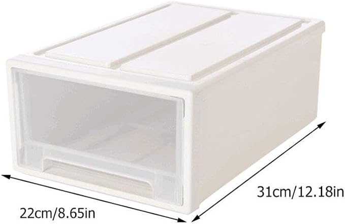Zerodeko 1pc Stackable Storage Box Drawer-type Organizer for Clothes Shoes Toys Versatile Container for Home Organization Practical Space-saving